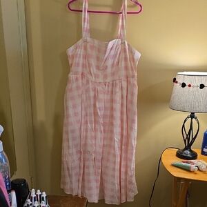 Retro Chic By Torrid Pink Plaid Dress
